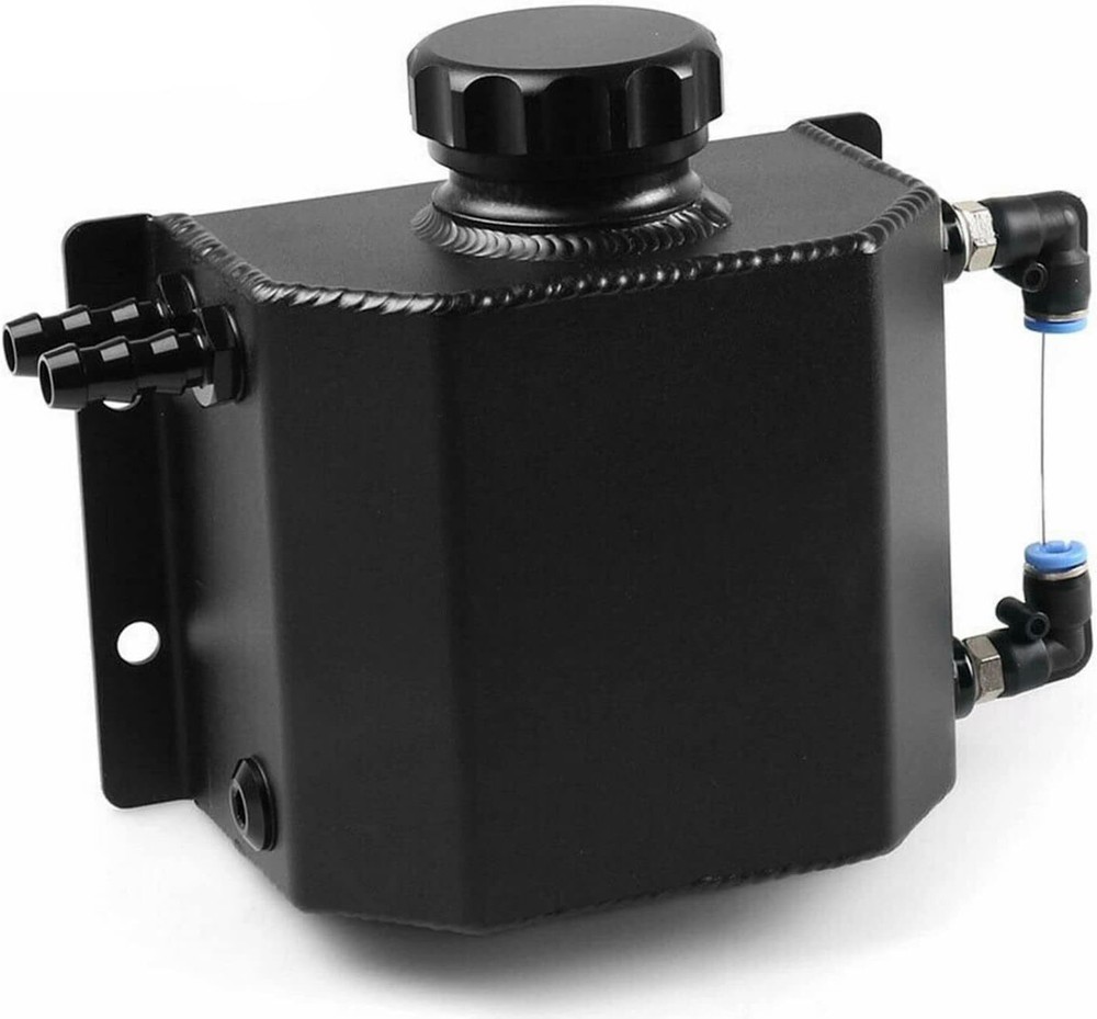 1L Aluminum Radiator Coolant Overflow Bottle Recovery Water Tank Reservoir Black