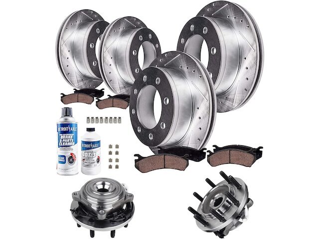 Ram 2500 Brake Pad Rotor Wheel Hub Kit by Detroit Axle 93967CCDQ