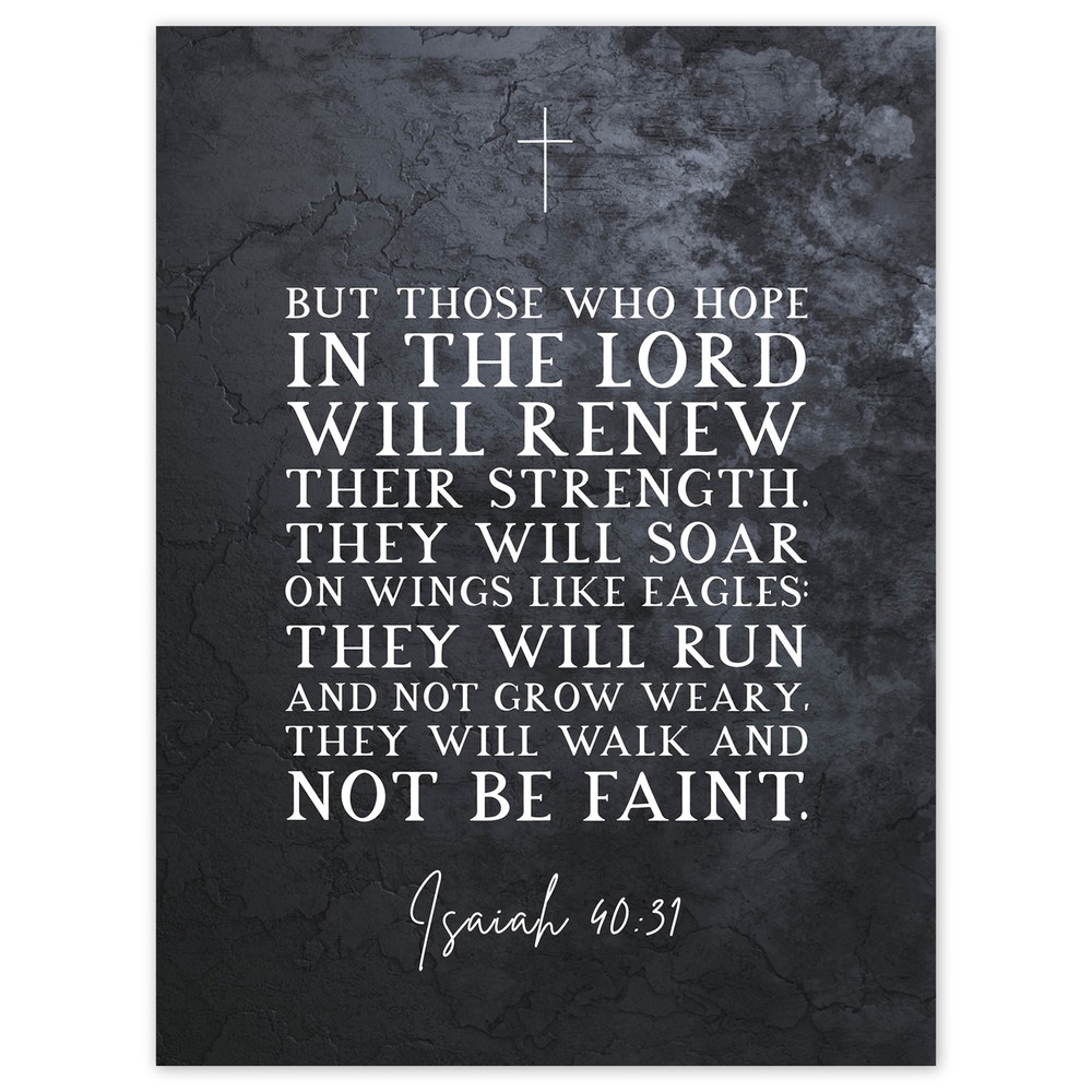 Isaiah 40:31 Renew Strength Bible Art Print 18x24 Inches  