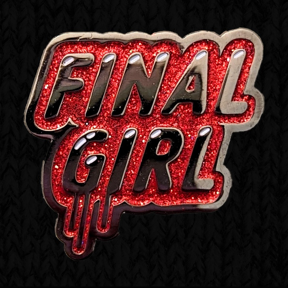Creepy Co Final Girl Bloody Sparkles Horror Art Enamel Pin