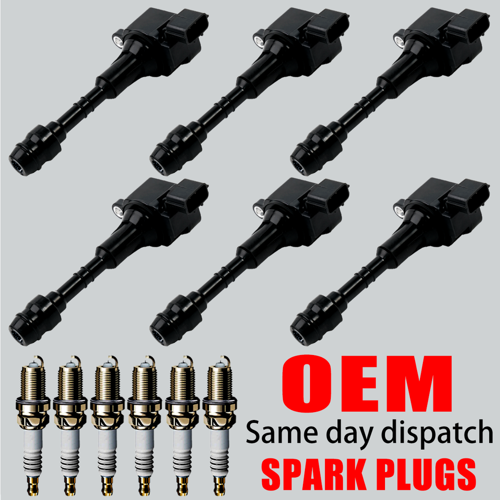 6X OEM Ignition Coil & Iridium Spark Plugs For Nissan Frontier Pathfinder UF349