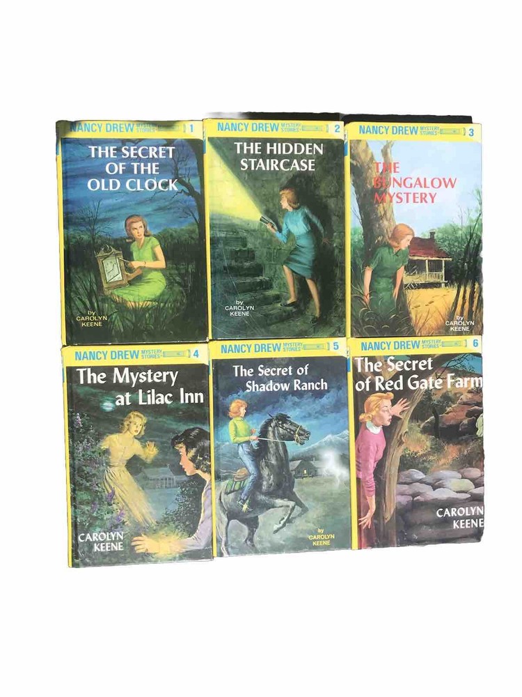 Nancy Drew Mystery Stories Lot Books 1-6 Hardcover Vintage Carolyn Keene