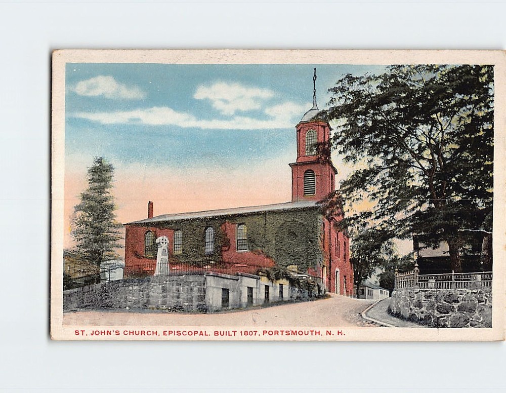 Postcard St. John's Church Portsmouth New Hampshire USA