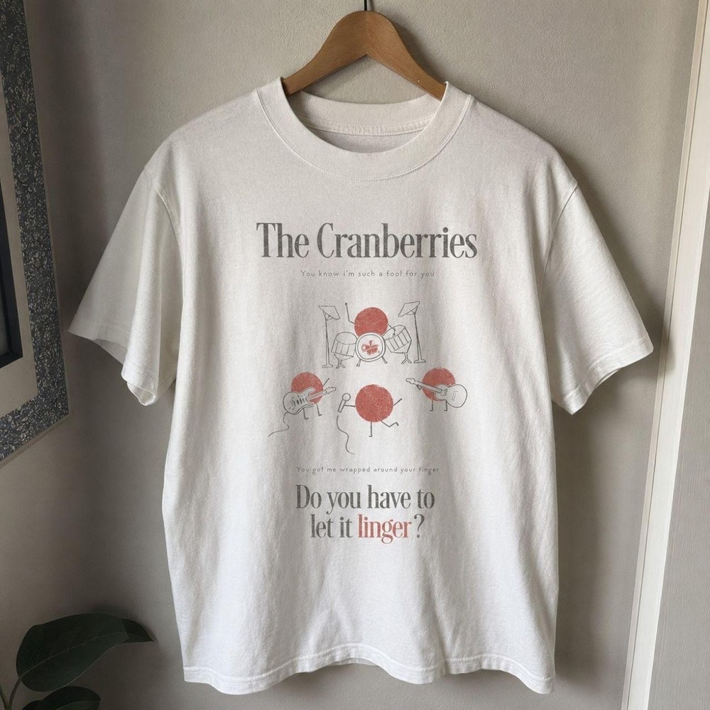 The Cranberries Linger Graphic T-Shirt White Vintage Style Band Unisex Tee