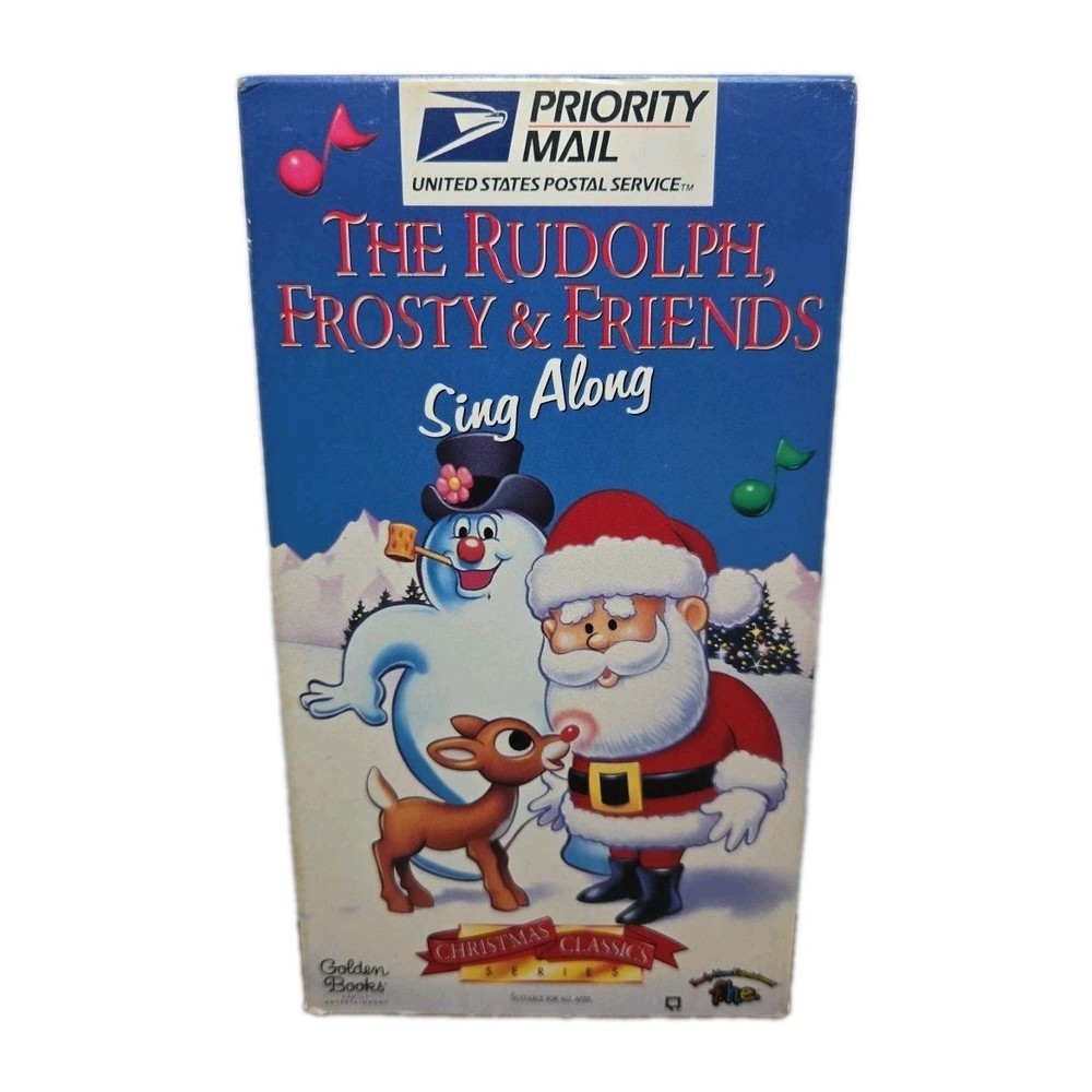 Rudolph Frosty & Friends Sing Along VHS Tape Christmas, Golden Books, Tested