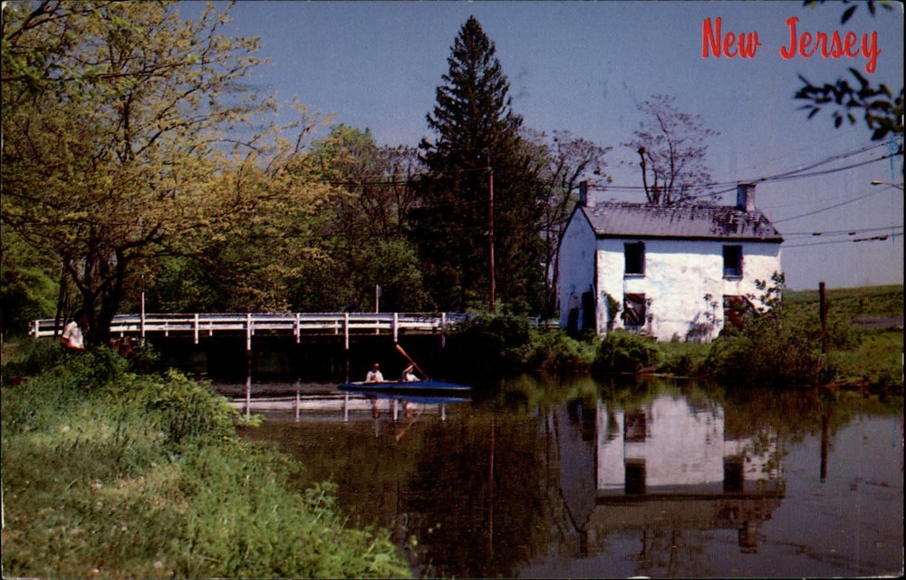 Delaware and Raritan Canal Somerset County New Jersey vintage postcard s657