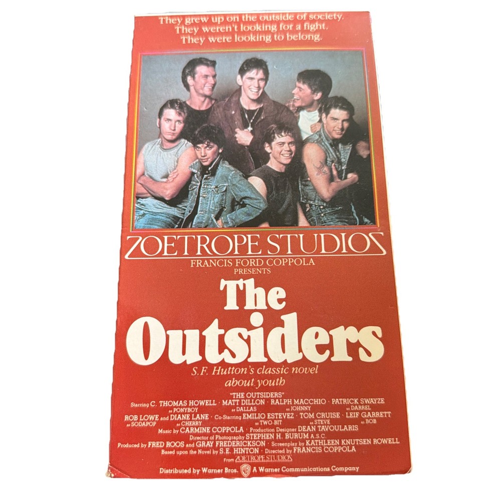 Warner Home Video The Outsiders VHS Tape Drama Tom Cruise Untested