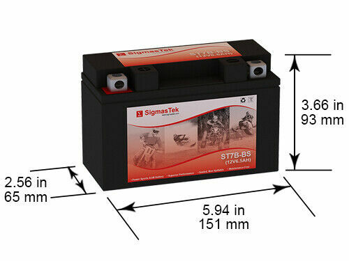 Triumph 675CC Daytona 675, 2006-2009 SigmasTek Battery Replacement