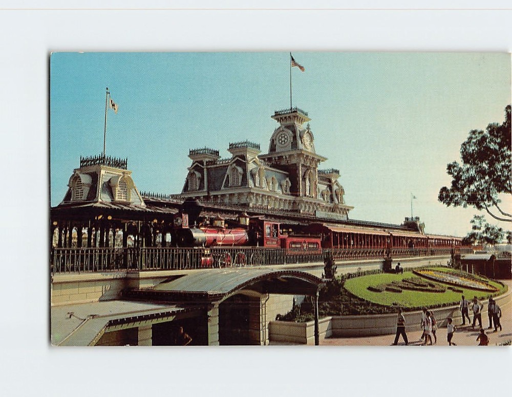 Postcard Walt Disney World Steam Railroad Magic Kingdom Walt Disney World FL USA