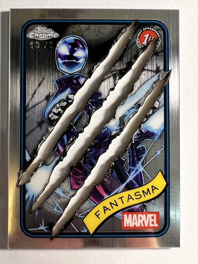 2025 Topps Chrome Marvel Fantasma 82 Clawed Chrome Stainless Steel 13/20