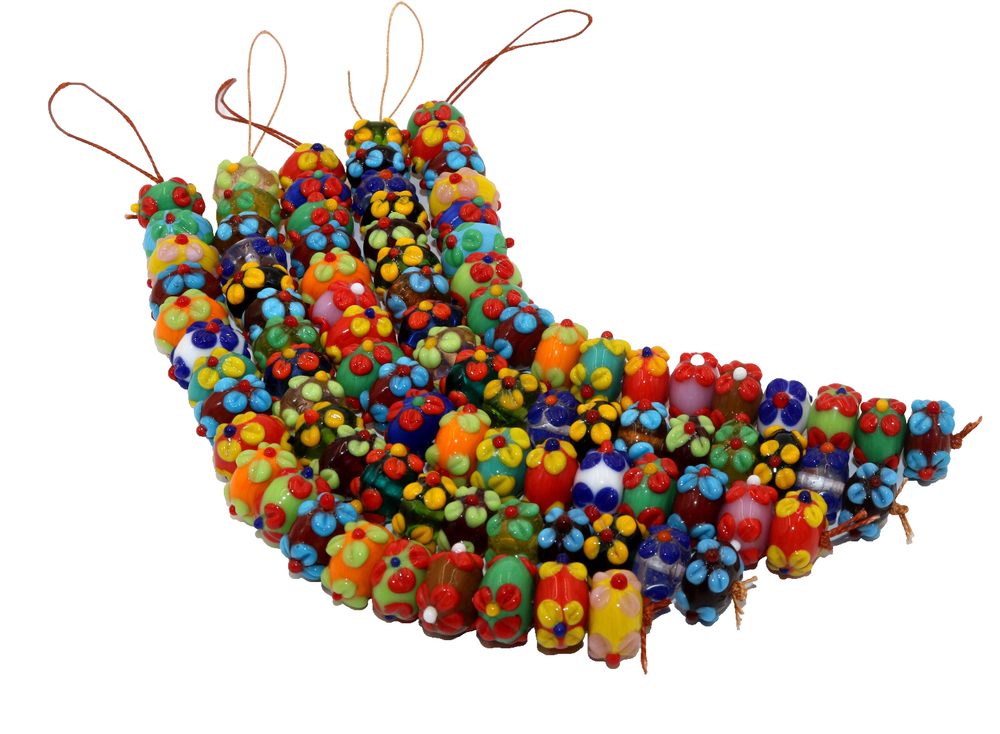 5 Strands Lampwork Glass Beads for Jewelry Making & Decoration