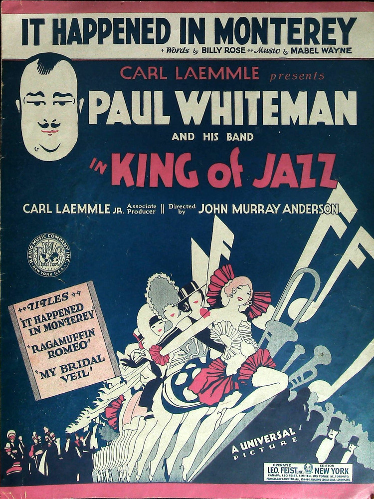 It Happened in Monterey Vintage Sheet Music from 