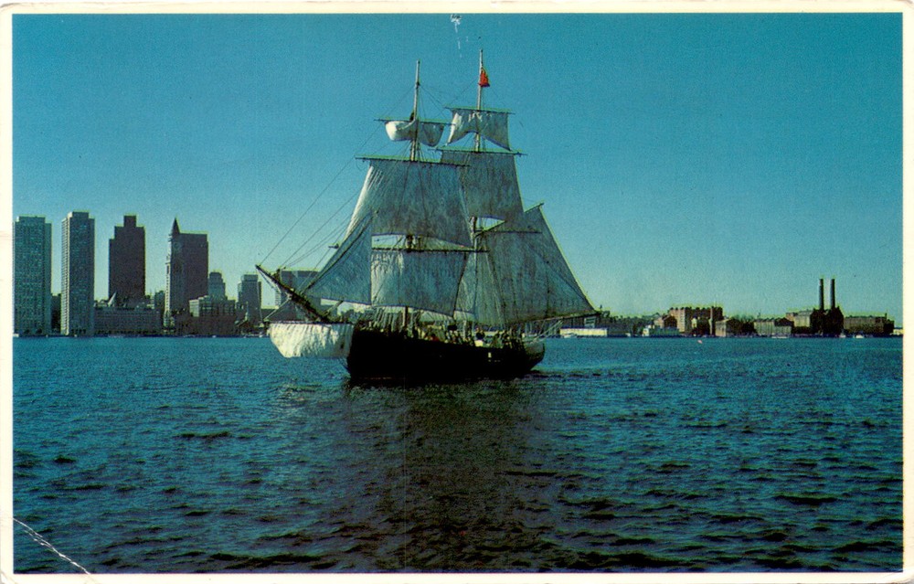 Boston Tea Party Ship, Brig Beaver II, Boston Harbor, Museum, Congress Postcard