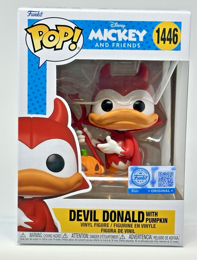 Funko Pop! Disney Mickey & Friends Devil Donald w/ Pumpkin #1446 w/ Protector