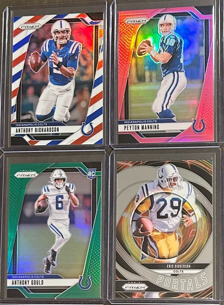 2024 Panini Prizm Football Indianapolis Colts 4 Card Insert/Parallel Trading Lot