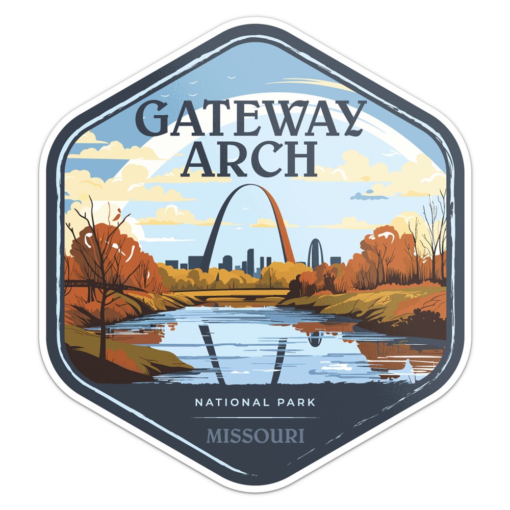 Gateway Arch National Park Car Bumper Sticker Vinyl Decal
