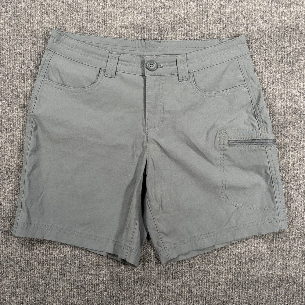 Eddie Bauer Rainier Active Shorts Women 6 Blue Grey Hiking Outdoors Gorpcore