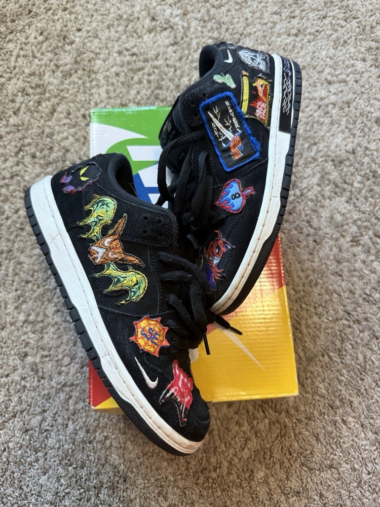 Size 8 - Nike SB Dunk Low Pro QS Neckface Black Multicolor White (FQ4488-001)