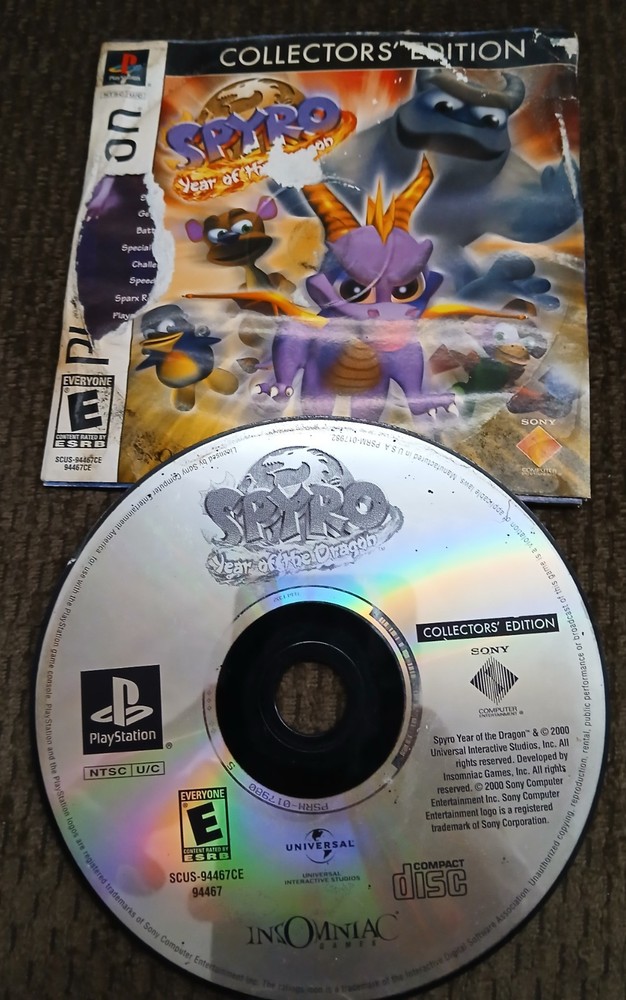 Spyro Year Of The Dragon PS1 PlayStation Disc and Manual Only