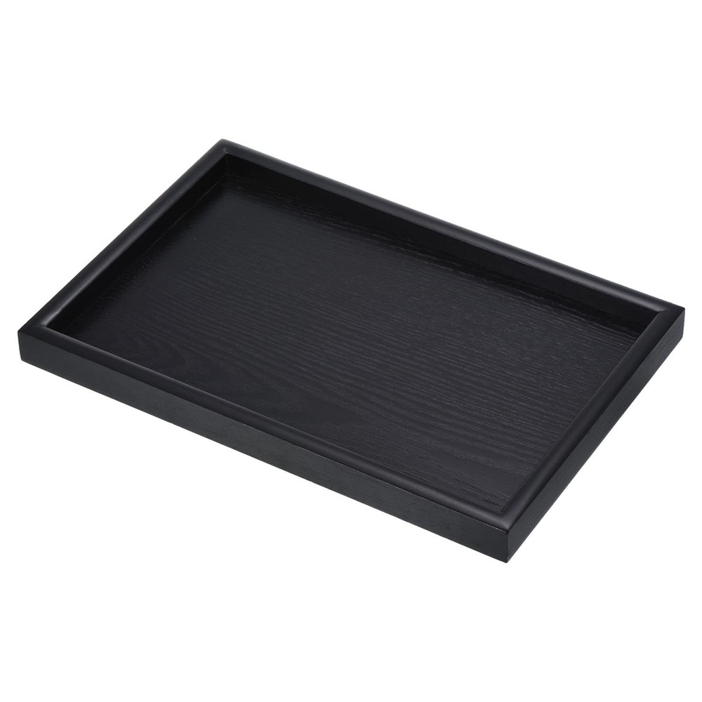 12x8 Inch Wood Serving Tray with Outer Base, Decorative Rectangular Platter for Home or Party