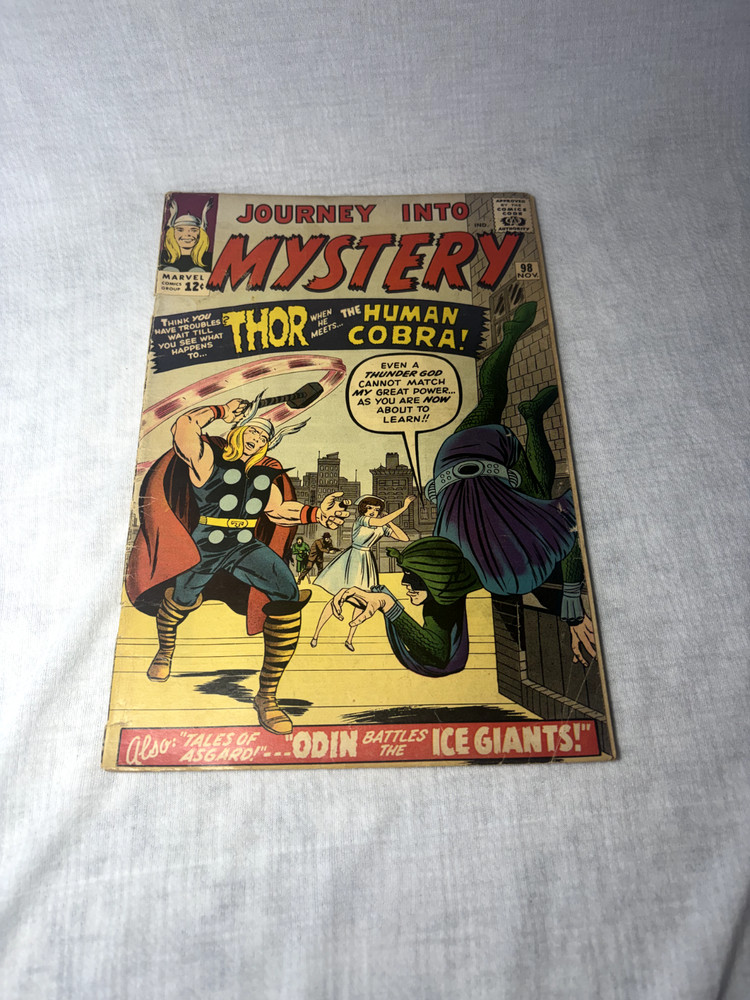 *Journey Into Mystery #98 Nov 1963– First Thor vs Human Cobra – Marvel Comics *