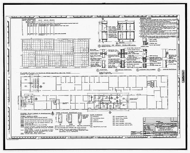 Pensacola Florida 1989 NAS Naval Air Station Building 45 Floor Plan Renovation
