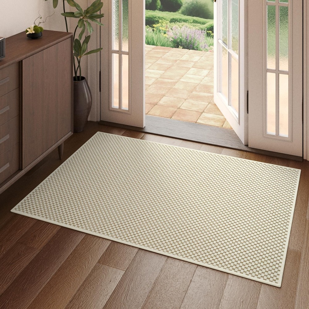 YDKGL 2x3 ft Indoor Door Mat Entryway Rug Non Slip Boho Woven Washable Small Are