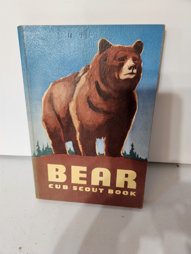 1954 - Bear Cub Scout Book With Card And Patch - Boy Scouts Of America - Vintage