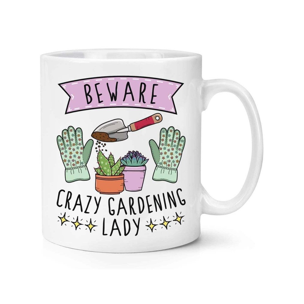 Crazy Gardening Lady Enthusiast Coffee Mug for Plant Lovers