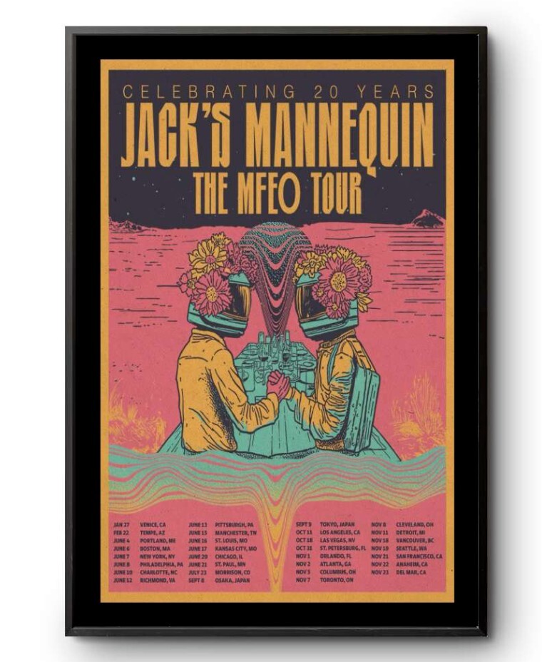 Jack's Mannequin 20th Anniversary MFEO Tour Poster Fan Gift
