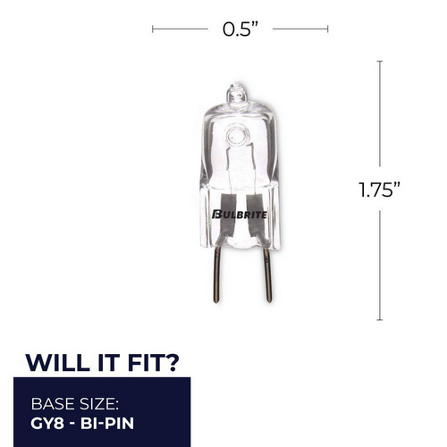 Bulbrite 35-Watt Soft White Light T4 (GY8) Bi-Pin Screw Base Clear Mini 5-PACK