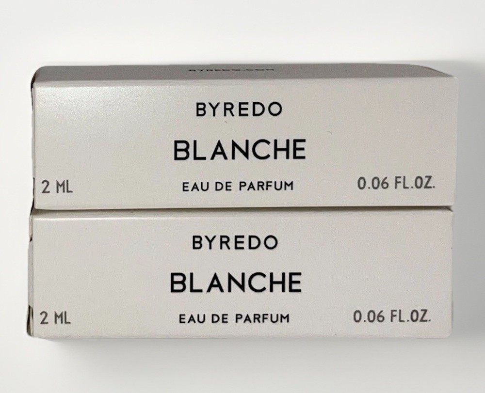 2 X BYREDO Blanche Eau De Parfum Sample Vial Spray 2ml/0.06oz – 100% AUTHENTIC