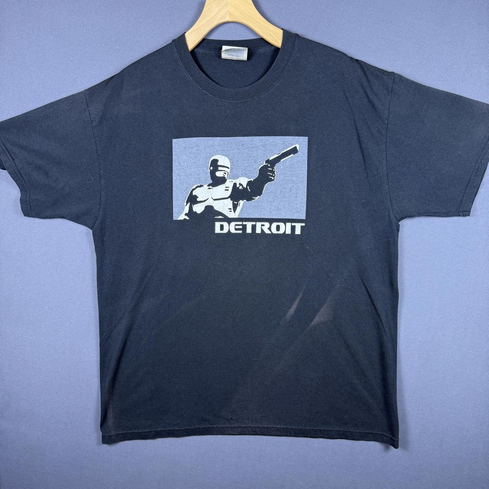 Vintage Detroit RoboCop CoEx Shirt Black Men's Size L