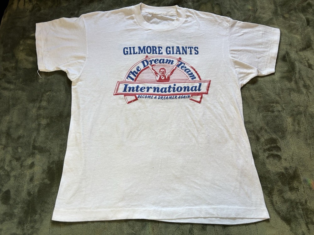 Vintage Track Running Shirt Mens Large White Gilmore Giants 80s Race Dream Team