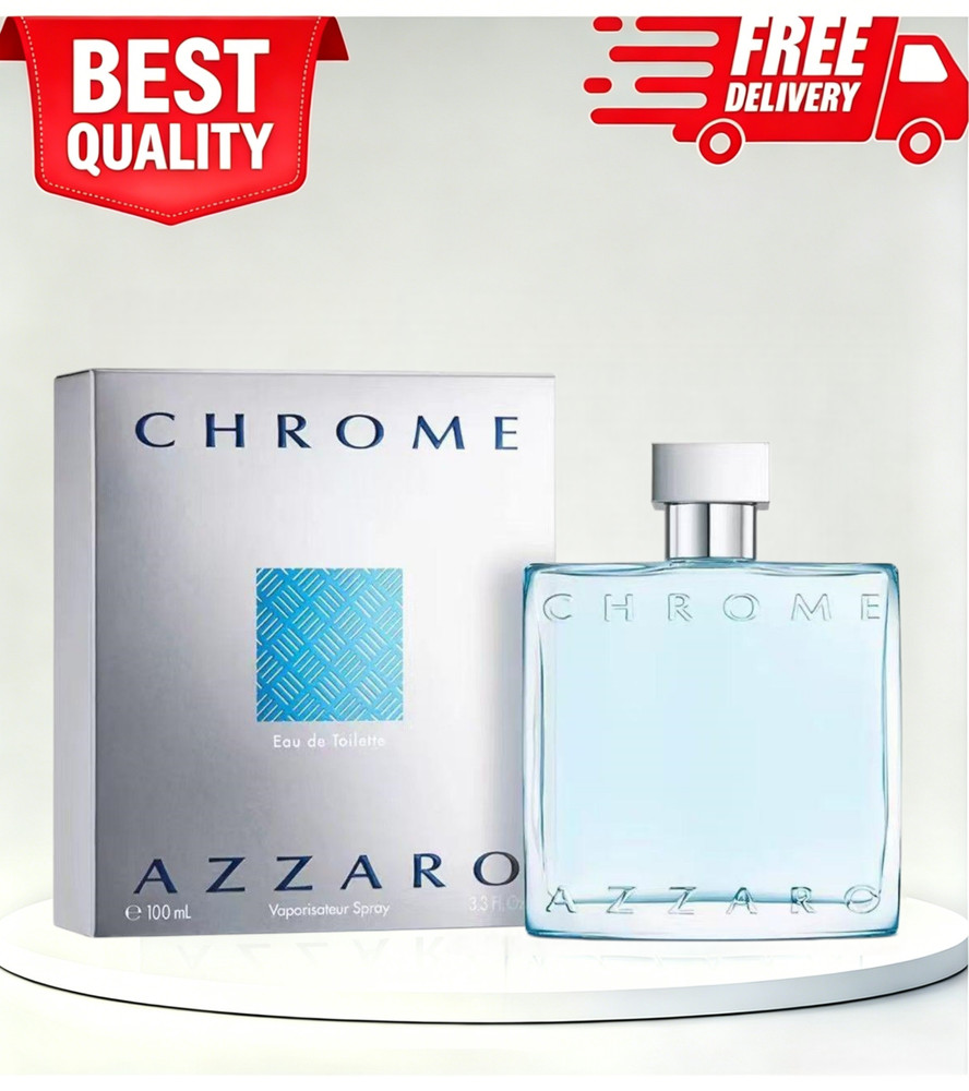 Azzaro Chrome For Mens Eau de Toilette 100ml/3.4oz Spray New In Box