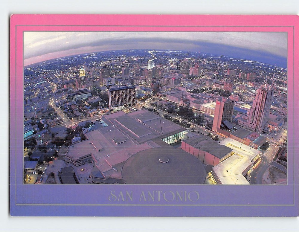 Postcard Aerial View of San Antonio Texas USA