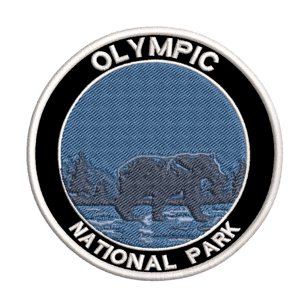 Olympic National Park Patch Embroidered Iron-On Applique Travel Souvenir