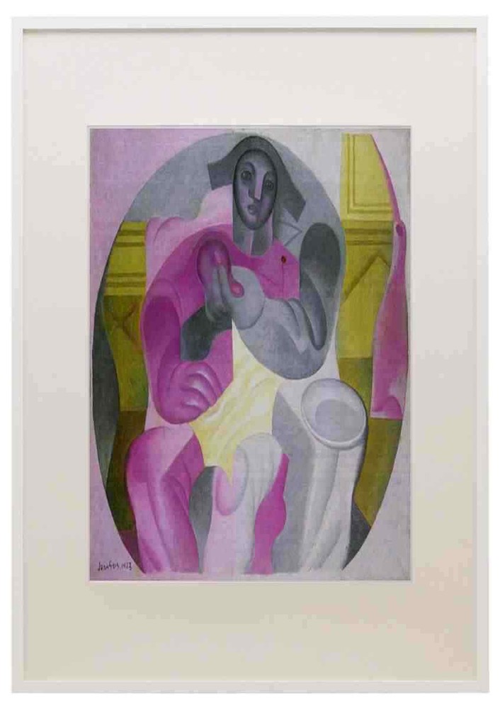 Sitting Harlequan Juan Gris Abstract Art A3 A4 Framed Print Picture