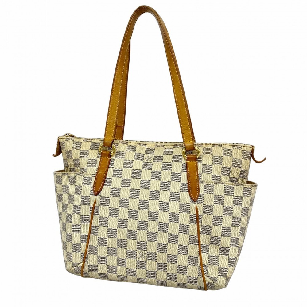 Louis Vuitton Damier Azur Totally PM Tote Bag N51261 White
