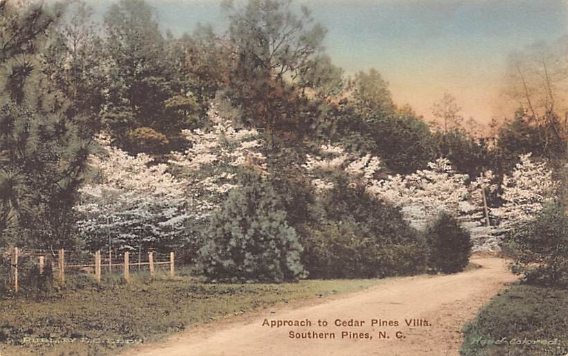 Postcard NC: Cedar Pines Villa, Southern Pines, North Carolina, Albertype