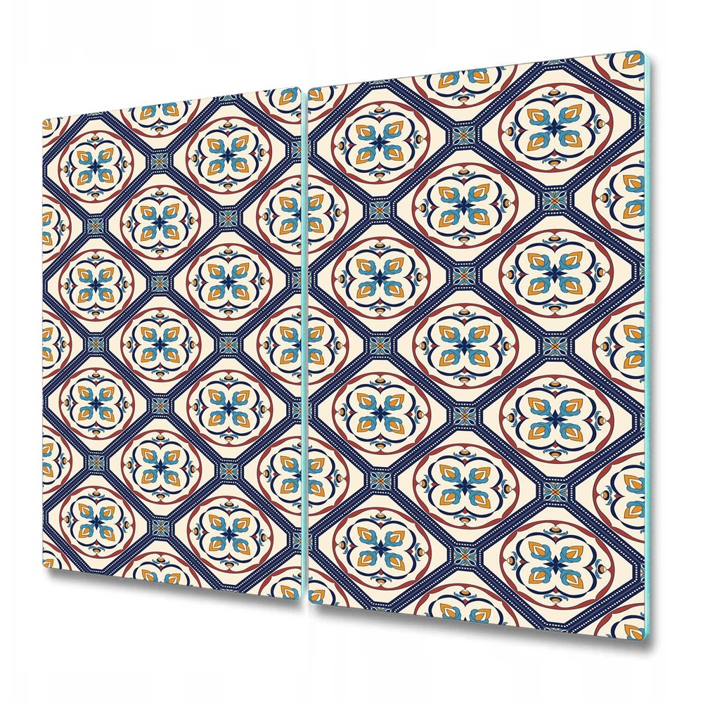 Glass Chopping Cutting Board Vector design and fashion blue and brown photo