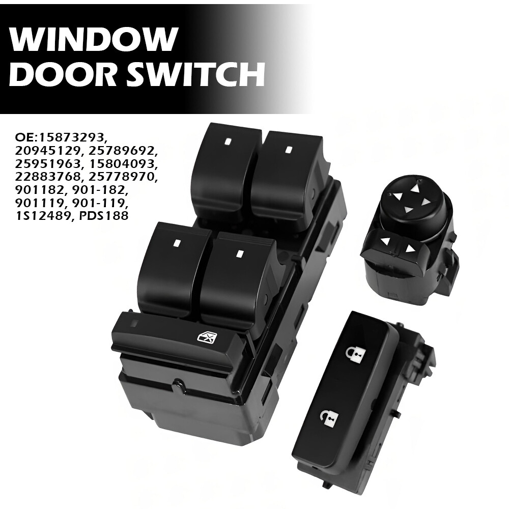 Window Control Door Lock Switch Mirror 20945129 for Chevy Silverado GMC Sierra