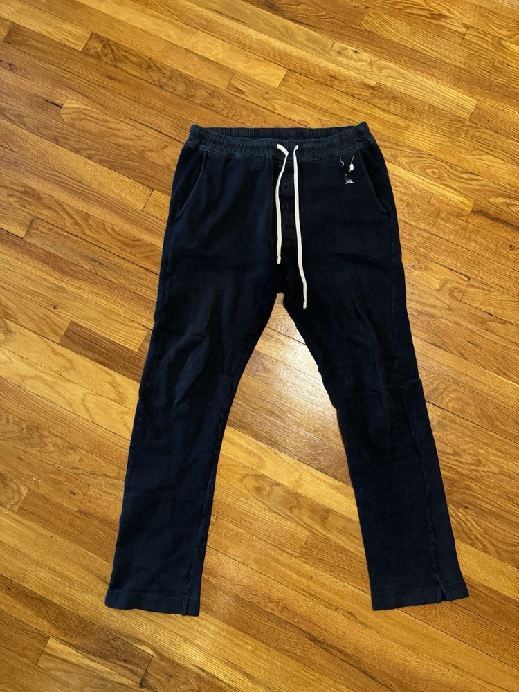 Rick Owens DRKSHDW Black Berlin Lounge Pants Sweatpants Cotton Size M
