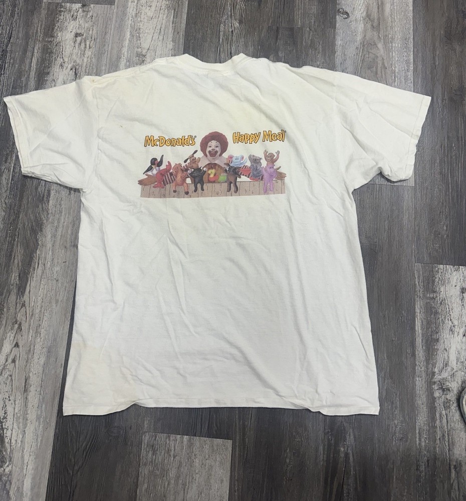 Vtg 1998 McDonalds Happy Meal Ty Teanie Beanie Baby Promo T-Shirt Mens XL Tee