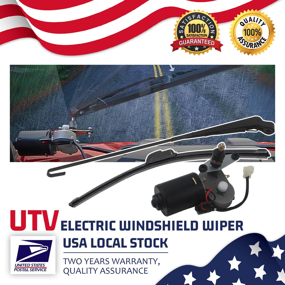 High-Quality 12V Universal UTV Electric Windshield Wiper Kit – US Stock Fast Shipping
