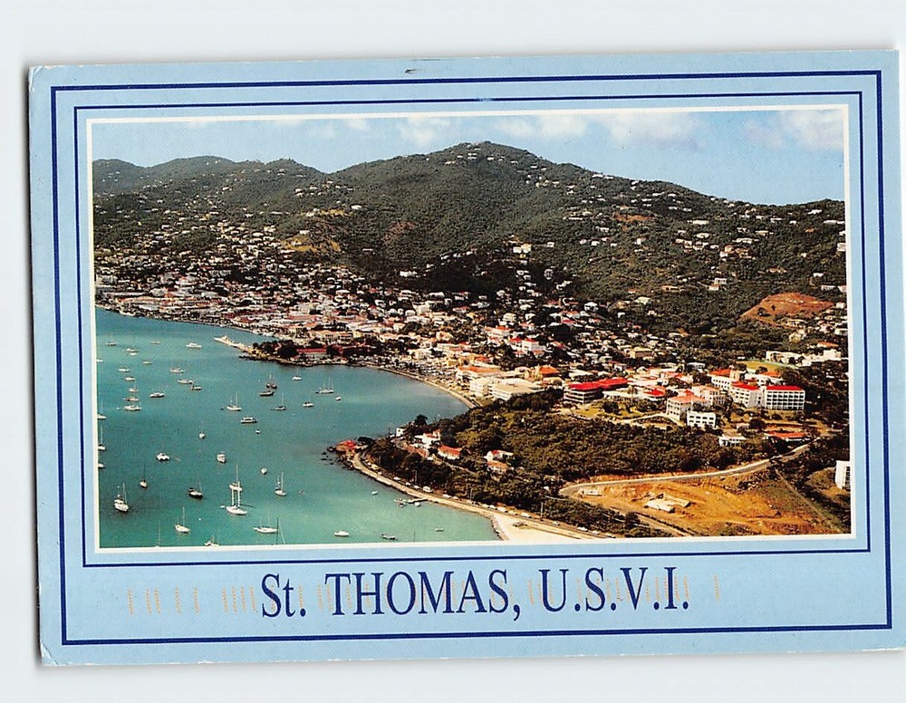 Postcard Aerial View St. Thomas US Virgin Islands