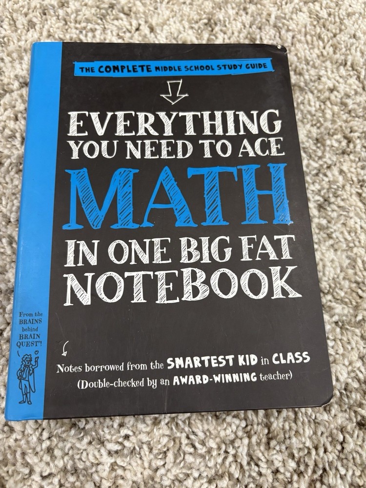 Everything You Need To Ace MATH Big Notebook Middle School Study Guide Book