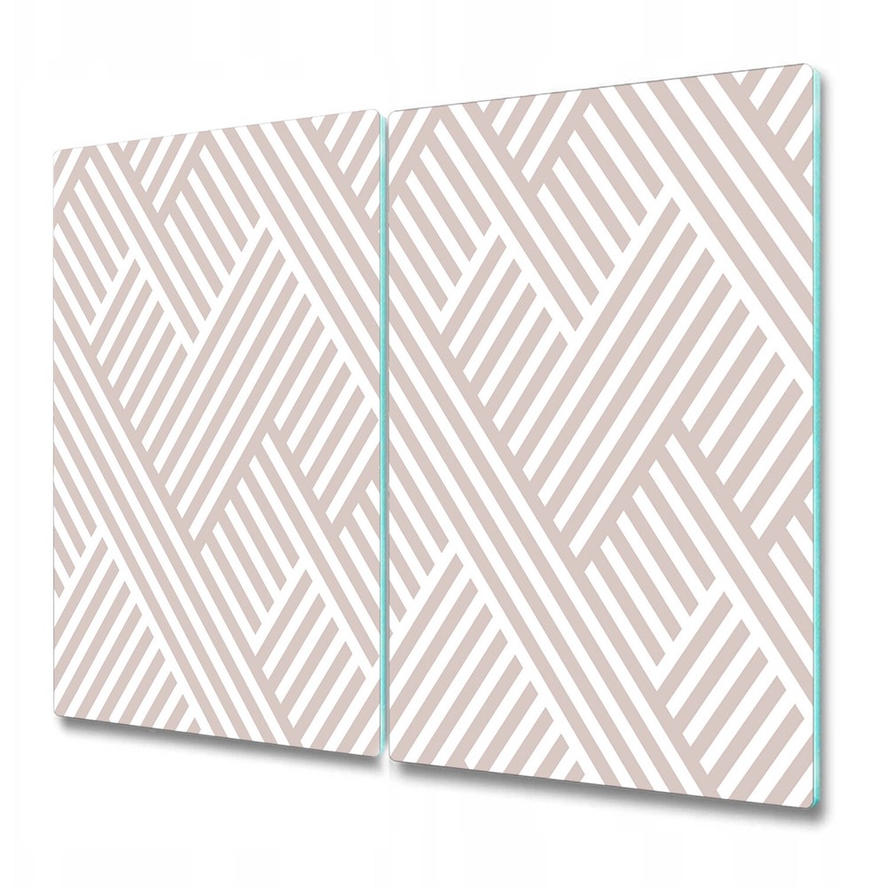 Glass Worktop Saver Broken lines geometric pastel pink stripped 2x30x52