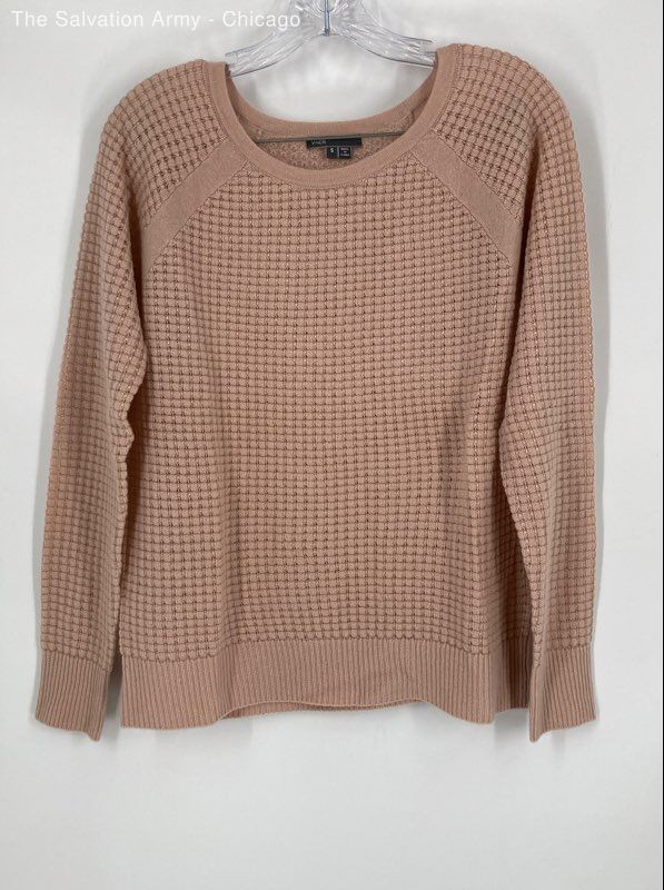 Vince Womens Pink Round Neck Long Sleeve Pullover Sweater Size Small