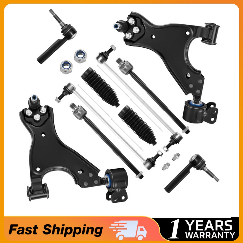 10x Front Lower Control Arm Sway Bar Tie Rod Kit for 2007-2017 Jeep Compass & Patriot